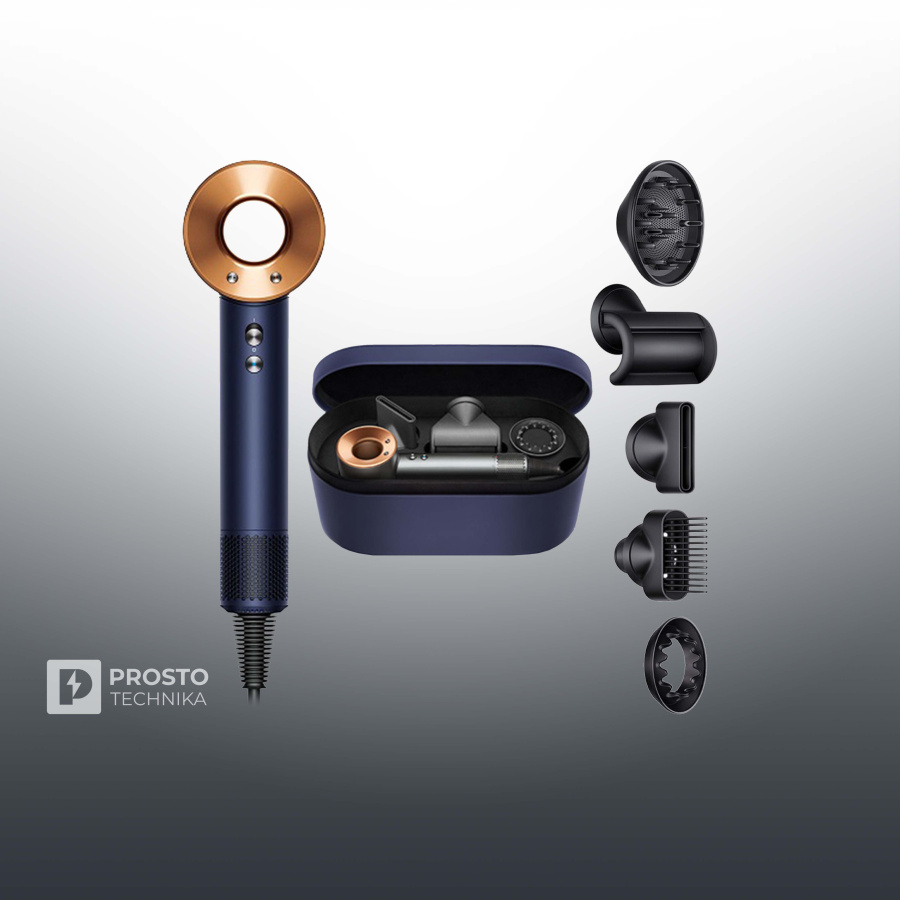 Фен Dyson Supersonic HD07, Prussian Blue/Bright Copper